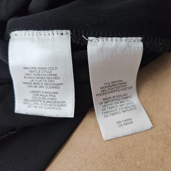 Rachel Roy Mini Short Dress Medium Black LBD Pockets Faux Wrap-Style V Neck - Picture 10 of 12